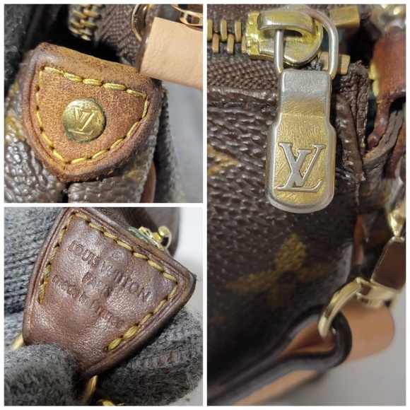 Authentic Louis Vuitton Monogram Canvas Eva Pochette Bag Brown - Picture 12 of 14